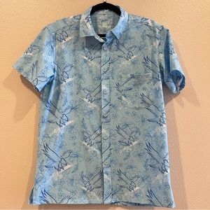 Retro Rifle Prey V2 Anniversary Button Down Hawaiian Shirt size Medium
